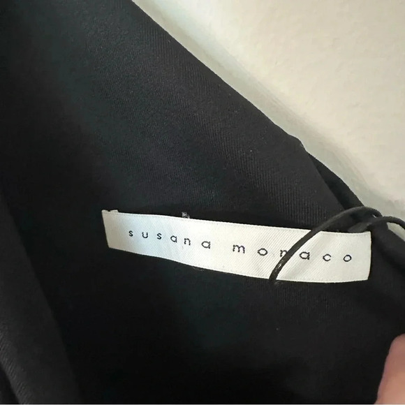 Susana Monaco One Shoulder Bodycon Dress in Black Women's Knee Length Size S NWT - Picture 5 of 10